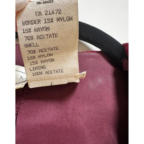 Vtg 80s J McClintock Blazer Burgundy Gold Velvet Victorian Regencycore Boho - Picture 3 of 16